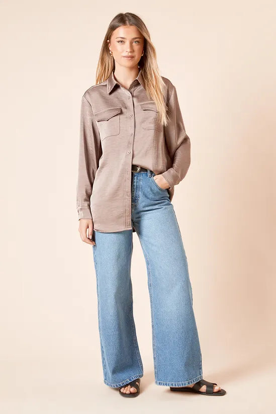 Satin Oversized Shirt