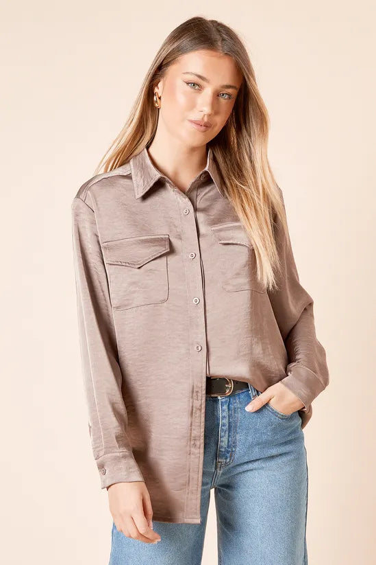 Satin Oversized Shirt