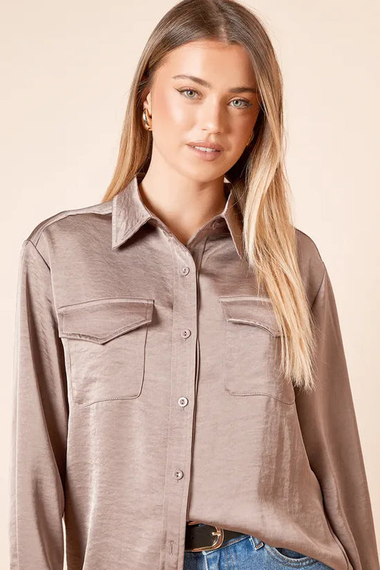 Satin Oversized Shirt