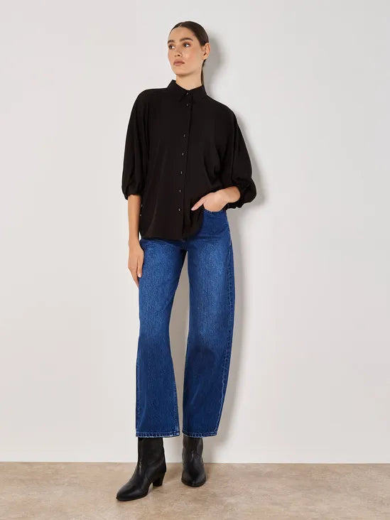 Seam Detail Puff Sleeve Shirt