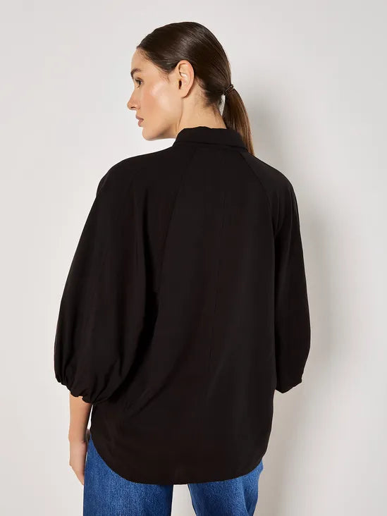 Seam Detail Puff Sleeve Shirt