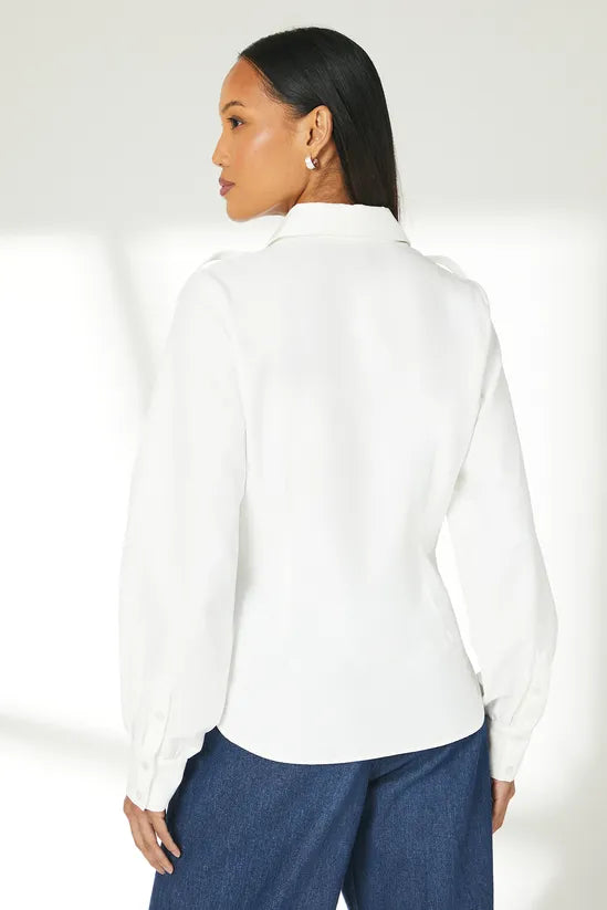 Gathered Detail Long Sleeve Shirt